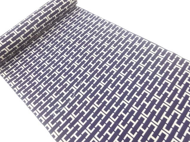 JAPANESE KIMONO / ANTIQUE BOLT FOR YUKATA / COTTON / ABSTRACT PATTERN